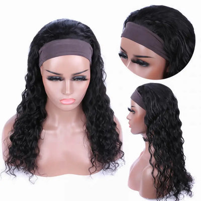 TNICE Glueless Deep Wave Headband Wig 100% Remy Human Hair Wig with Bands